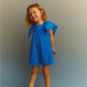 Zara schiffli embroidery jumpsuit